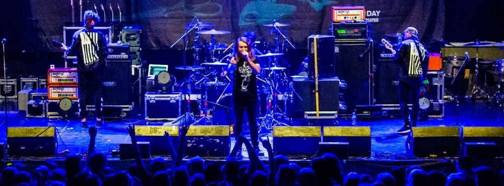 Band at a concert